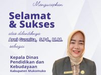 Keluarga Besar PRGI Cabang Kota Mukomuko Mengucapkan Selamat Atas Dilantiknya Arni Gusnita Sebagai Kadis Pendidikan dan Kebudayaan Mukomuko