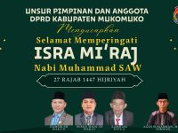Unsur Pimpinan dan Anggota DPRD Mukomuko Mengucapkan Selamat Memperingati Isra' Mi'raj