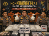 Kasus 10 Kg Sabu berhasil diungkap Polrestabes Palembang
