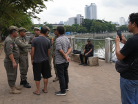 pijat India viral Danau Sunter diperiksa Satpol PP