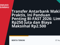 BI-FAST 2026 dengan limit transfer Rp250 juta dan biaya maksimal Rp2.500